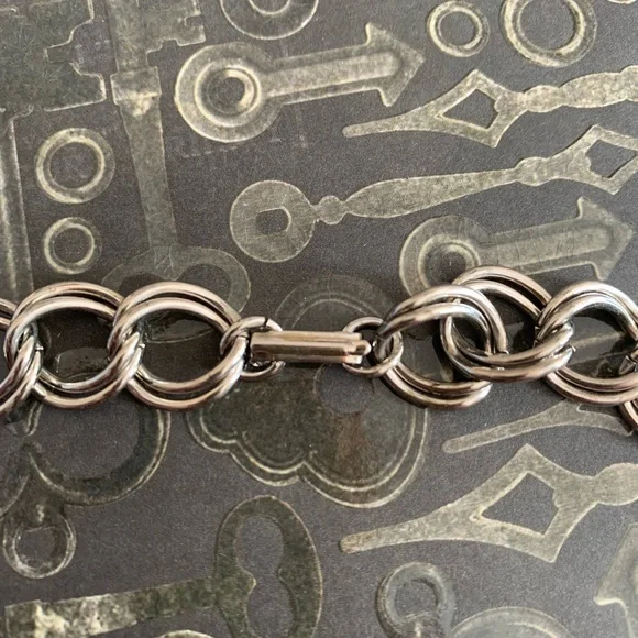 Estate Blue Purple Glass Beaded Medallion Necklace Jewelry Moroccan Boho Hippie - Picture 7 of 10